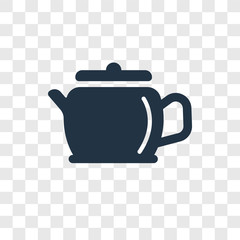 Teapot vector icon isolated on transparent background, Teapot transparency logo design