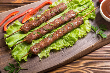 Shish kebab or lula-kebab