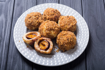 Traditional Austrian plum dumplings