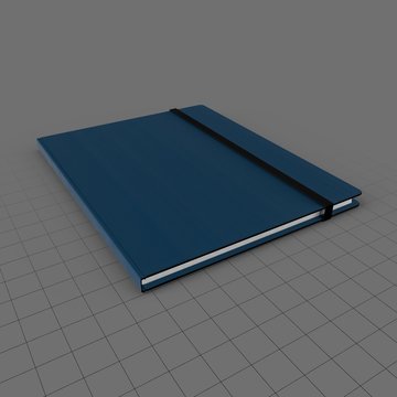 Notebook with elastic strap