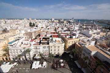 View from the top of the cathedral in Cadiz Andalusia Spain © ANADEL
