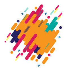 Abstract geometric background. Colorful image.Modern style abstraction with composition made of various rounded shapes in color. Vector illustration.