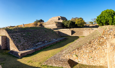 Monte Alban ruins of the Zapotec civilization in Oaxaca, Mexico