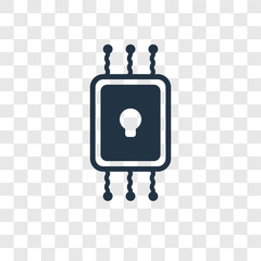 Chip vector icon isolated on transparent background, Chip transparency logo design