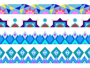 Islamic ribbon pattern collection. Vector illustration.