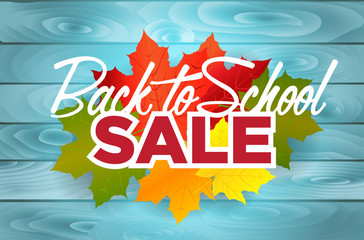 Fototapeta na wymiar Back to school poster with colorful pencils and text. Vector illustration.