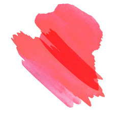 Red with blue watercolor stain textured background DIY hand drawn.