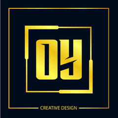 Initial Letter OY Logo template design