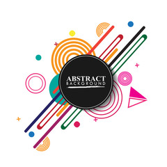 Fototapeta premium Abstract geometric background. Colorful image.Modern style abstraction with composition made of various rounded shapes in color. Vector illustration.