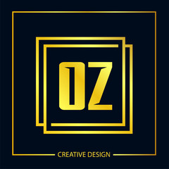 Initial Letter OZ Logo template design