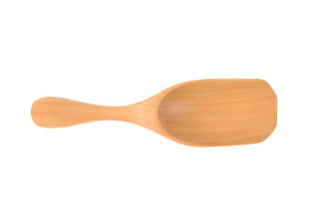 Wooden ladle isolated on white background