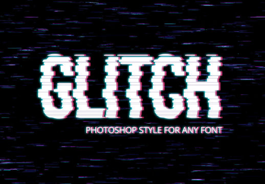 Glitch Text Effect Style