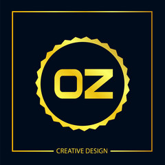 Initial Letter OZ Logo template design