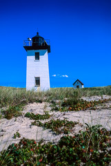 Fototapeta na wymiar Wood End Light at the end of Cape Cod in Provincetown, Massachusetts