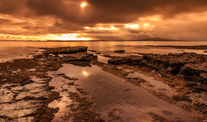 sunset on beach