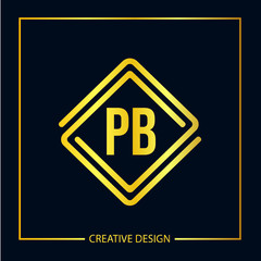 Initial Letter PB Logo Template Vector Design
