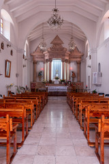 Fototapeta na wymiar Masonic church located at the center of Taxco