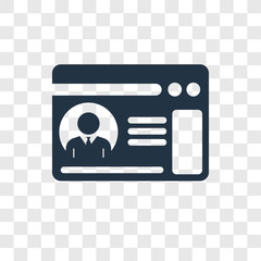 Browser vector icon isolated on transparent background, Browser transparency logo design