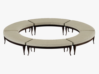 Banquette cloth bedge stay a round 3d rendering