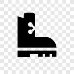 Boot vector icon isolated on transparent background, Boot transparency logo design