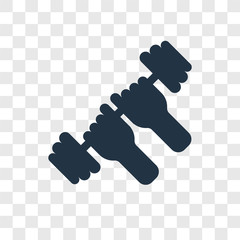Dumbbell vector icon isolated on transparent background, Dumbbell transparency logo design