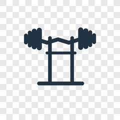 Dumbbell vector icon isolated on transparent background, Dumbbell transparency logo design