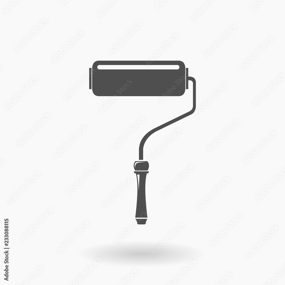 Wall mural Paint Roller Tool Icon Vector Illustration