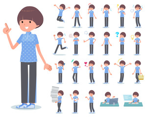 flat type Mash hair women Sportswear_emotion