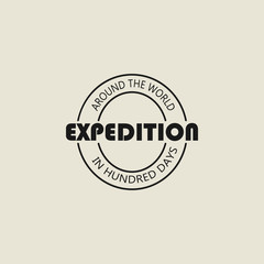 logo, expedition, sticker. Element of logo icon for mobile concept and web apps. Vintage logo, expedition, sticker icon can be used for web and mobile