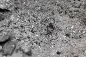 Gray ash from the oven background texture, cinder, grey ashes from the wood from the fireplace