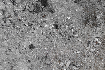 Gray ash from the oven background texture, cinder, grey ashes from the wood from the fireplace