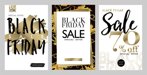 Black Friday sale banner. Vector illustration template for for sale promotion, banner, poster, flyer, leaflet, web banner, social media and graphic use.