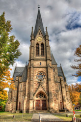Fototapeta na wymiar Old Catholic church in Fulda, Hessen, Germany
