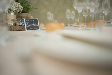 Wedding table decorations