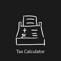 Fototapeta premium tax calculator icon. Element of finance icon for mobile concept and web apps. Hand drawn tax calculator icon can be used for web and mobile