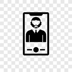 Selfie vector icon isolated on transparent background, Selfie transparency logo design
