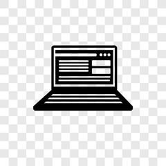 Browser vector icon isolated on transparent background, Browser transparency logo design