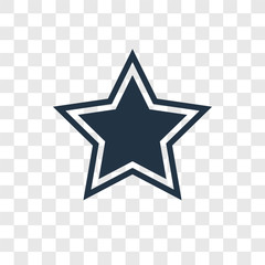 Star vector icon isolated on transparent background, Star transparency logo design