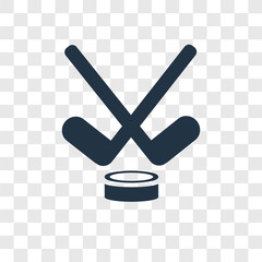 Hockey vector icon isolated on transparent background, Hockey transparency logo design
