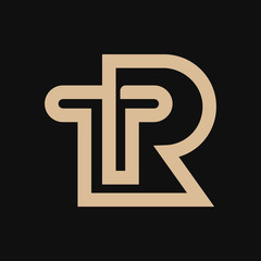 Letter TR simple logo