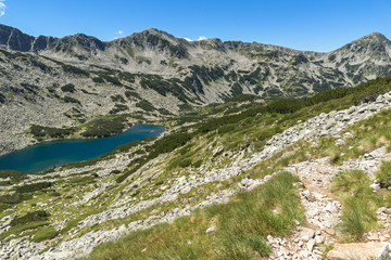 Fototapeta na wymiar Panoramic Landscape with Dalgoto (The Long ) lake, Pirin Mountain, Bulgaria