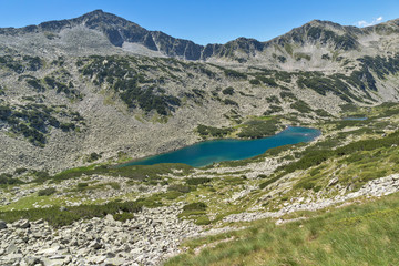 Fototapeta na wymiar Panoramic Landscape with Dalgoto (The Long ) lake, Pirin Mountain, Bulgaria