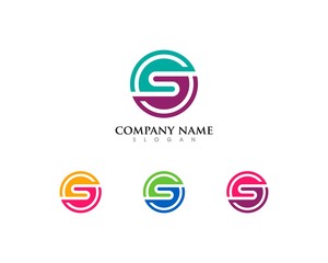 Business Circle Letter S Logo Template