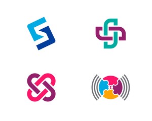 Business Tech Letter S / C / CC Logo Template