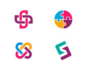 Link Chain Puzzle Letter S / CC Logo Template