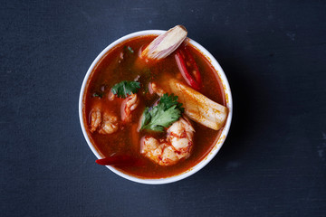 soup tom yum with shrimps