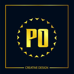 Initial Letter PO Logo Template Vector Design