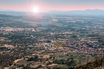 Sunset ina village of Spain