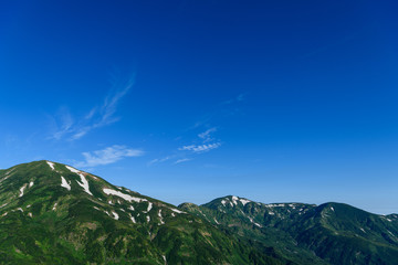 Obraz premium 天狗ノ庭から見た雪倉岳と朝日岳