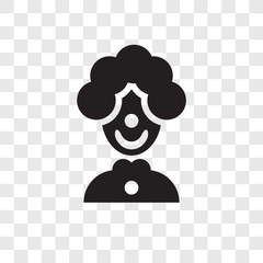 Clown with Hat vector icon isolated on transparent background, Clown with Hat transparency logo design